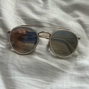 Custom Ray Ban Double-Round Reflective Lens Sunglasses